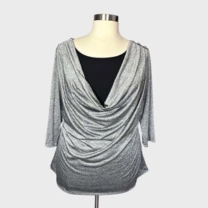 Rachel Rachel Faux Layer Draped Top